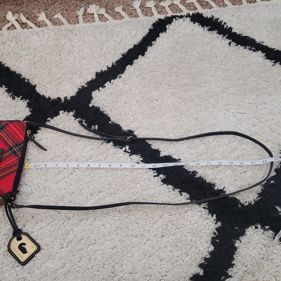 Vintage authentic Dooney & Bourke plaid red black crossbody purse tartan - Picture 15 of 16